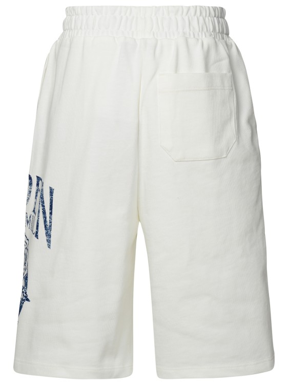 Shop Golden Goose Ivory Cotton Bermuda Shorts In White
