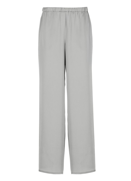 Shop Antonelli Grey Satin Pants In White