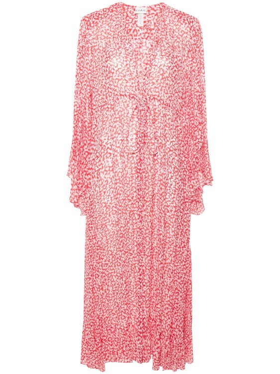 Shop Evarae Multicolored Arna Midi Dress In Pink