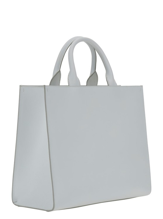Dolce & Gabbana White Handbag With Tonal Dg Detail In Smooth Leather In White