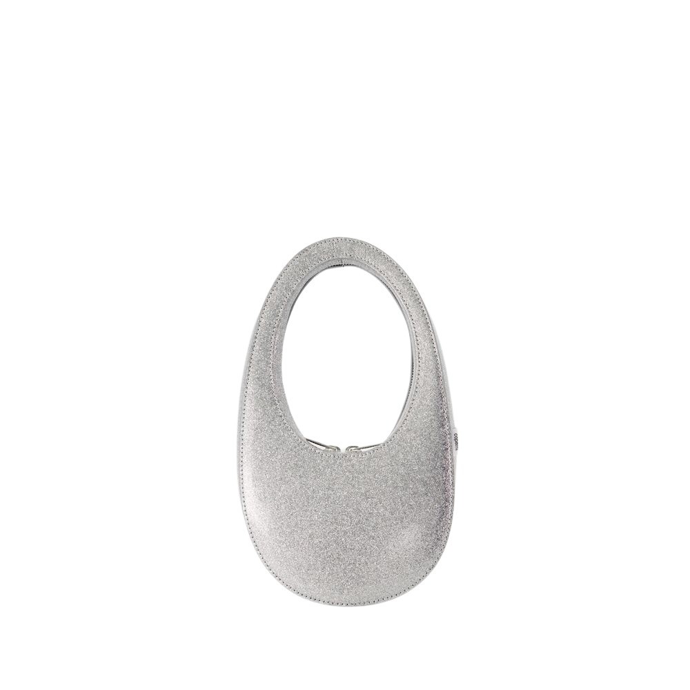 Coperni Mini Swipe Bag - - Leather - Silver In White