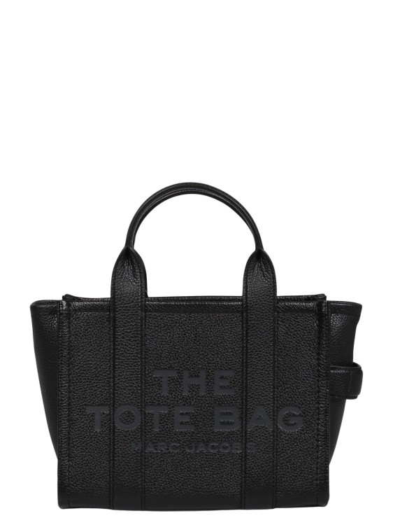 Shop Marc Jacobs The Leather Small Tote Bag In Black