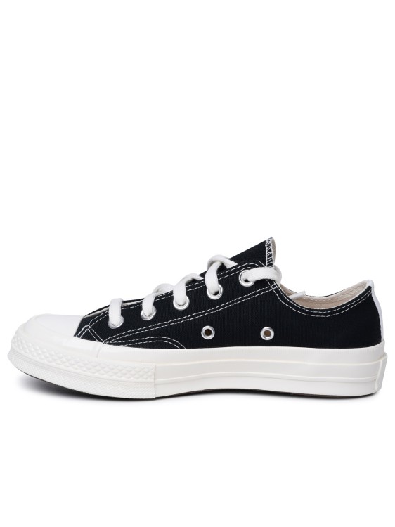Shop Comme Des Garcons X Converse Cross Black Cotton Sneakers In White