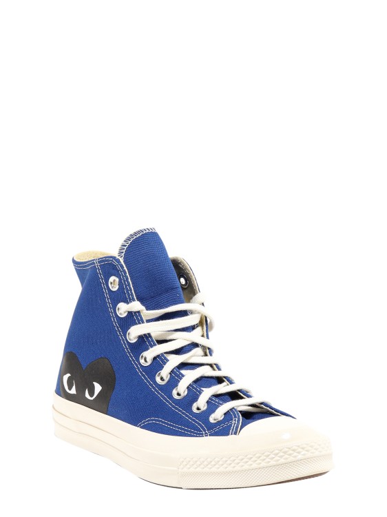 Shop Comme Des Garçons Canvas Sneakers In Blue