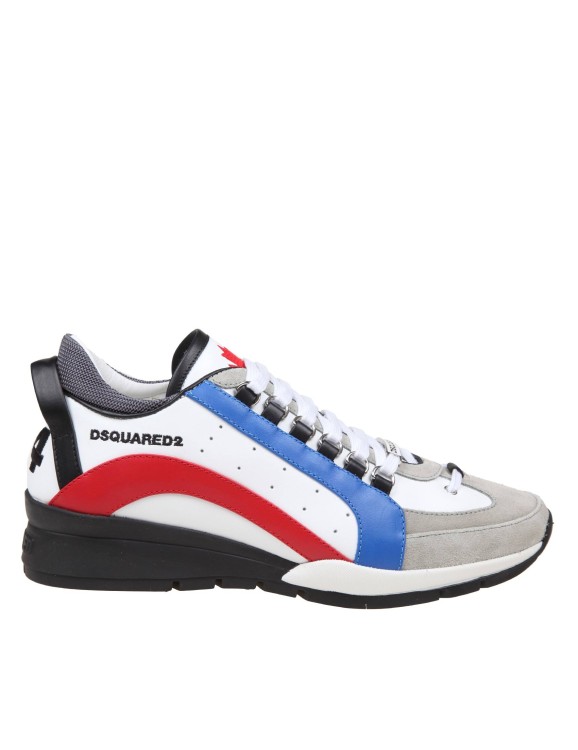 Shop Dsquared2 Legend Sneakers In Suede And Leather In Multicolor