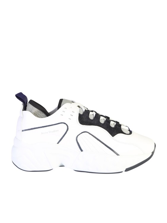 Shop Acne Studios Rockaway Leather And Nylon Sneakers In White
