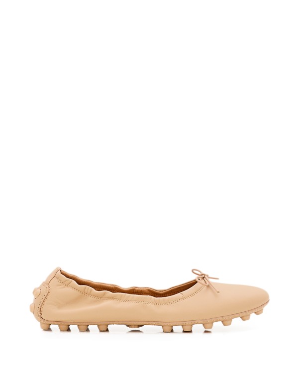 Tod's Gommino Leather Ballet Flats In Brown