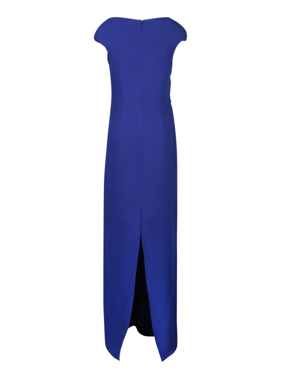 Shop Tom Ford Double Silk Georgette Dress In Blue