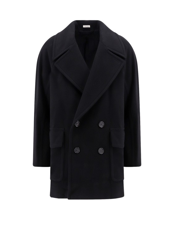 Shop Alexander Mcqueen Wool And Cashmere Coat In Black