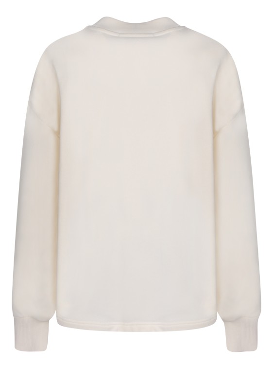 Shop Msgm Roundneck Sweatshirt In White