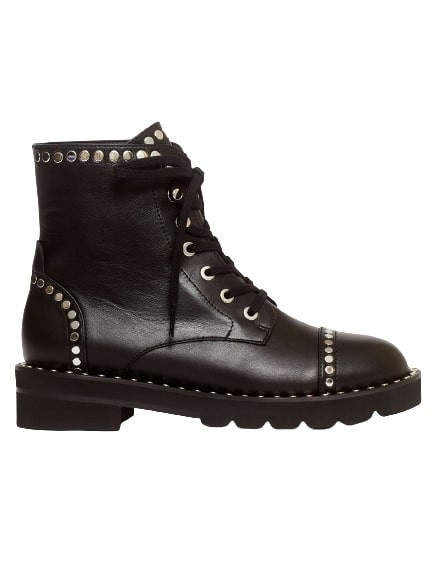 Stuart Weitzman Leather Ankle Boots In Black
