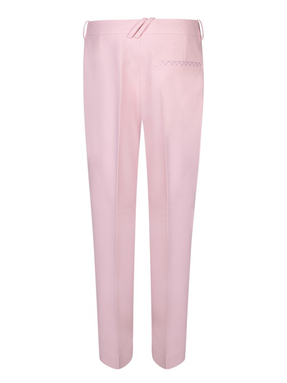 Shop Burberry Wool Trousers In Neutrals