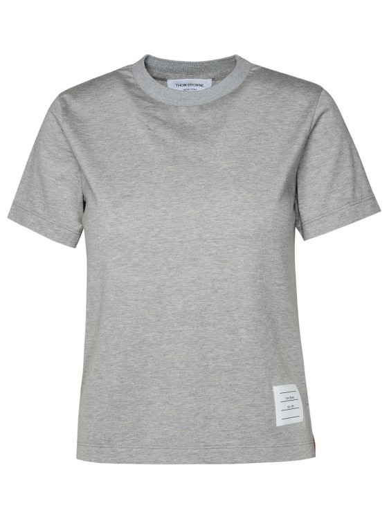 Thom Browne T-shirt With Logo In Grey