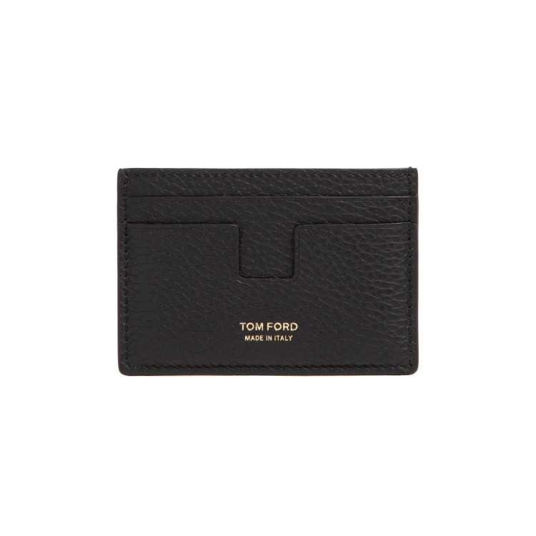 TOM FORD TOM FORD BLACK LEATHER CARDS HOLDER 