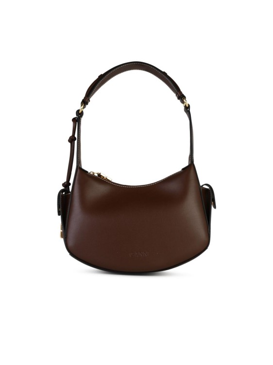 Ganni Swing' Brown Recycled Leather Bag