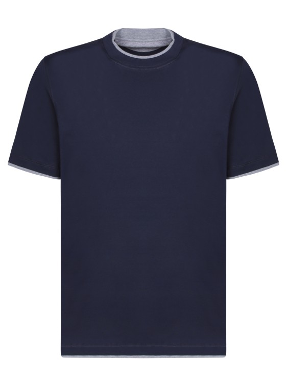 Brunello Cucinelli Blue Cotton T-shirt