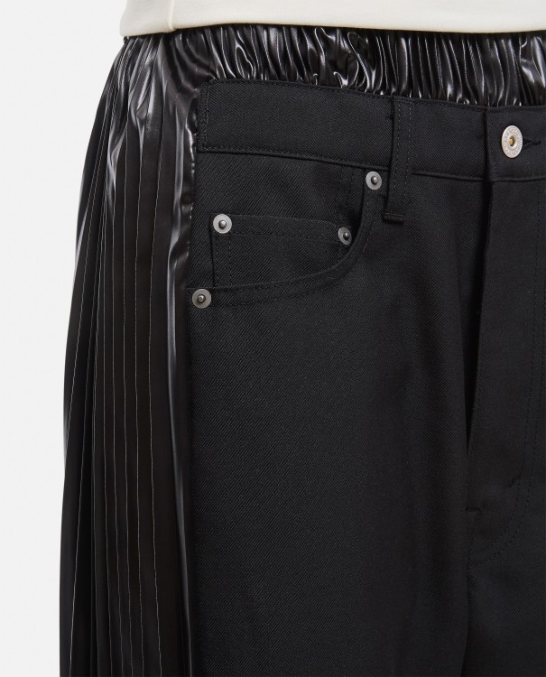 Shop Junya Watanabe Pleated Side Detail Denim Pants Levi's Collab In Black