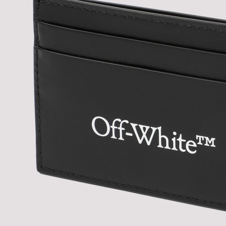 Shop Off-white Bookish Black White Calf Leather Credit Card Slots