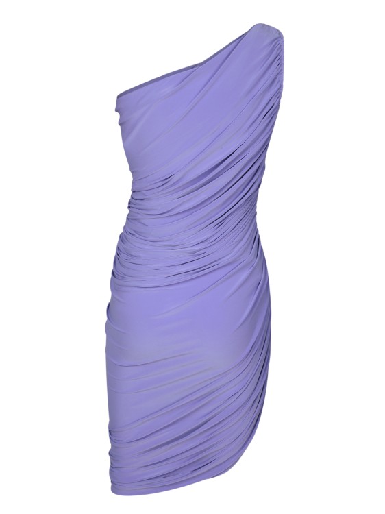 Shop Norma Kamali Purple Mini Dress