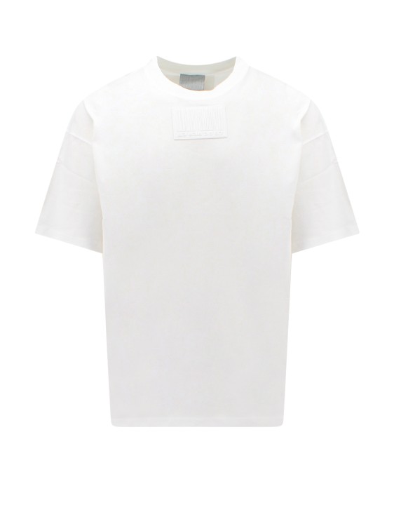 Vtmnts Cotton T-shirt With Iconic Frontal Barcode In White