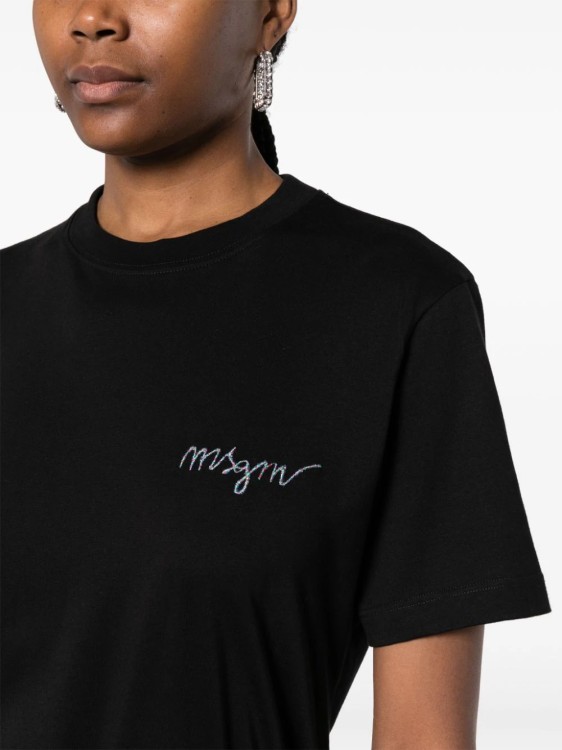 Shop Msgm T-shirt Logo Black