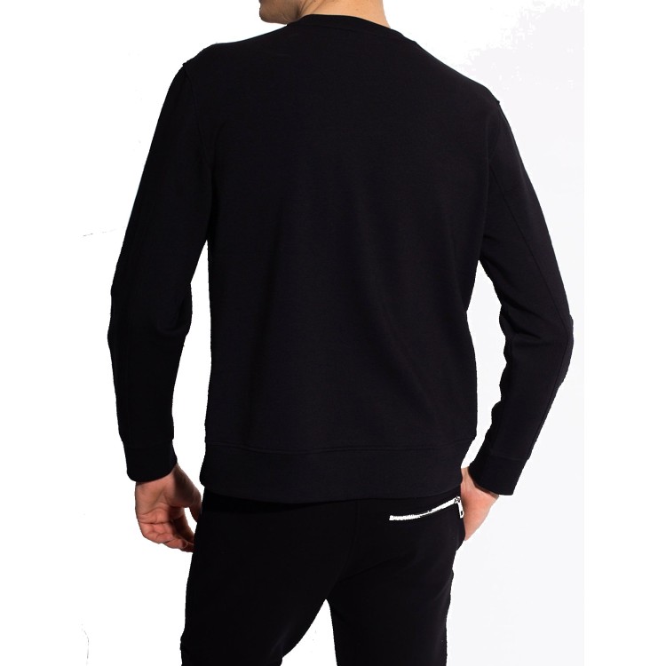 Shop Neil Barrett Black Cotton Blend Logo Sweatshirt