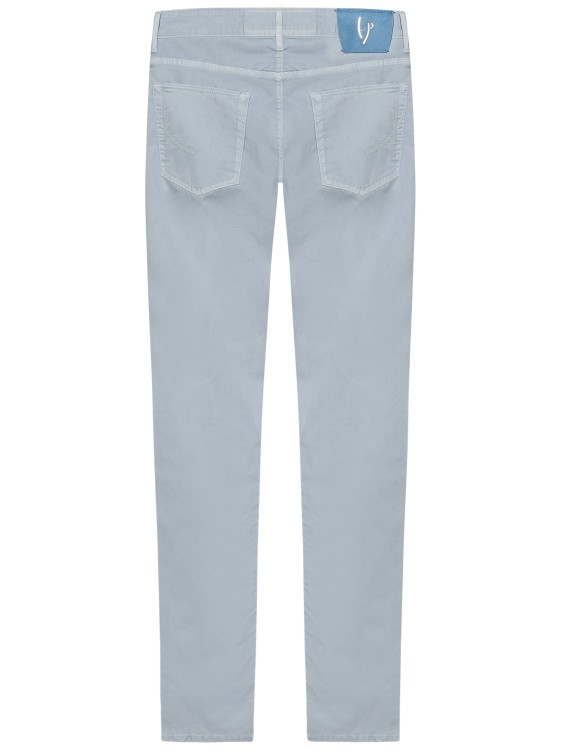 Shop Handpicked Slim Fit Orvieto Trousers In Light Blue