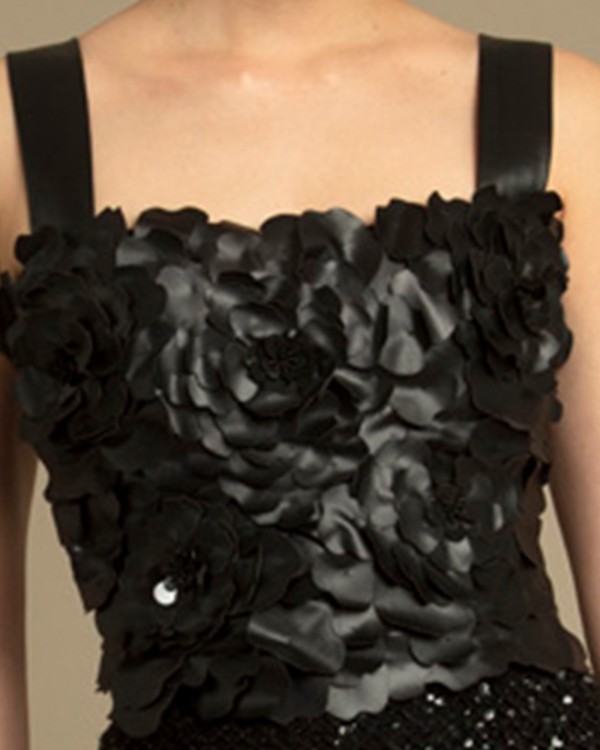 Shop Gemy Maalouf Intricated Laser-cut Top - Tops In Black