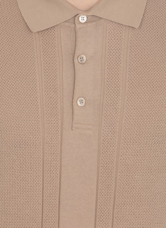 Shop Brunello Cucinelli Cotton Polo Shirt In Neutrals