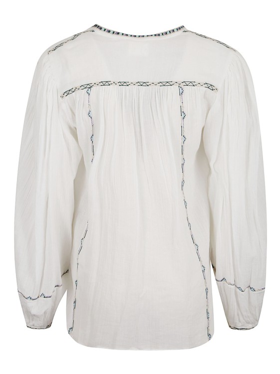 Isabel Marant Étoile Organic Cotton Embroidered Blouse In White