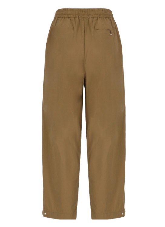 Shop Herno Light Nylon Stretch Trousers In Brown