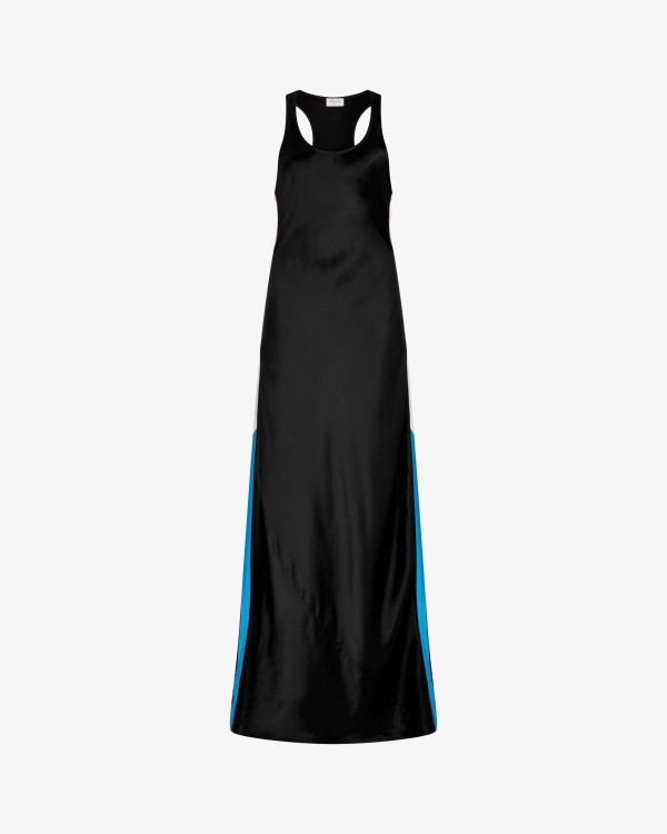 Shop Serena Bute Satin Racer Tank Dress - Black