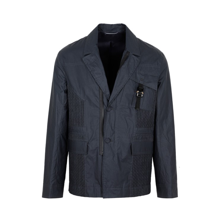 Dior Navy Cotton Workwear Jacket In Gray