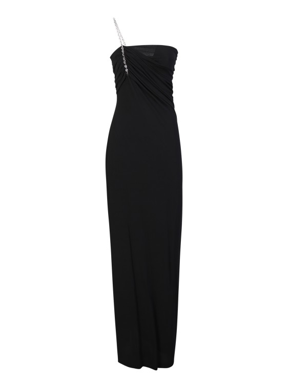 Shop Givenchy G Chain Off-the-shoulder Evening Wear Dress In Black