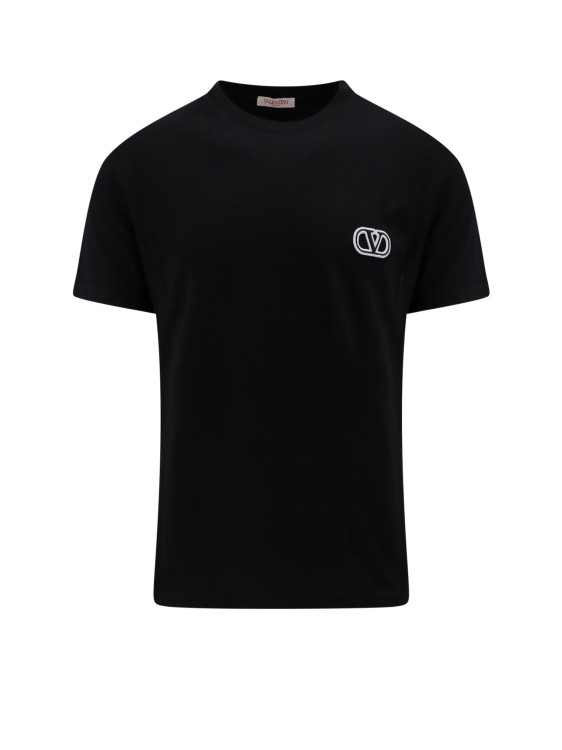VALENTINO COTTON T-SHIRT WITH VLOGO SIGNATURE PATCH