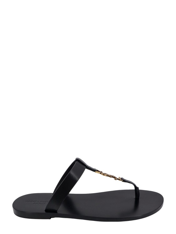 Shop Saint Laurent Leather Sandals In Black