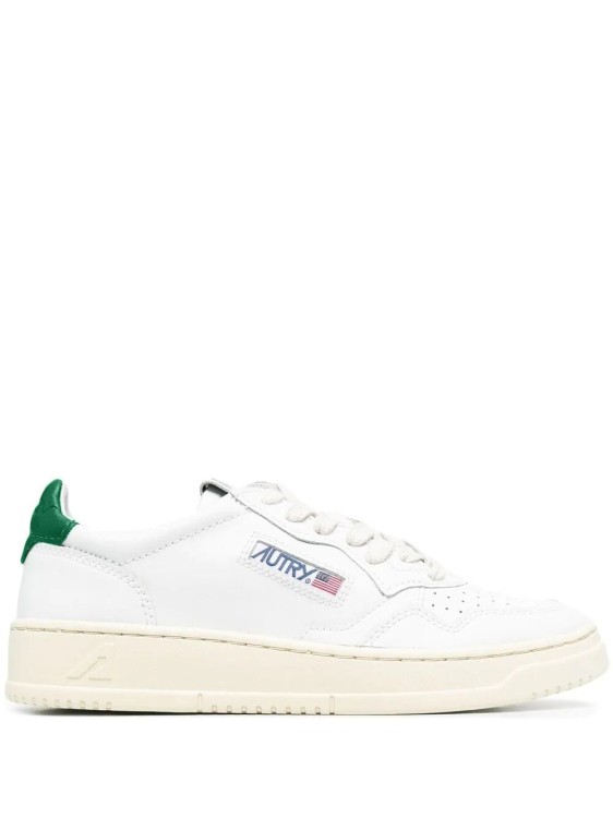 Shop Autry Leather Medalist Leather Trainers In White