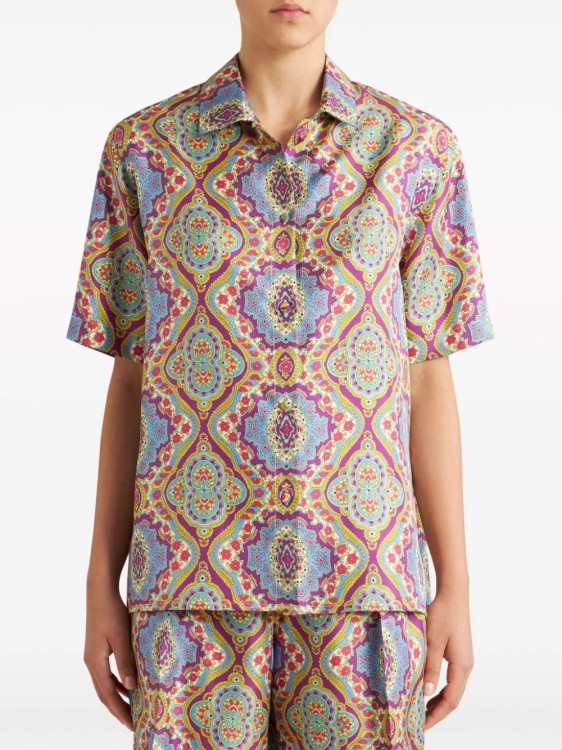 Shop Etro Multicolored Paisley Prints Shirt