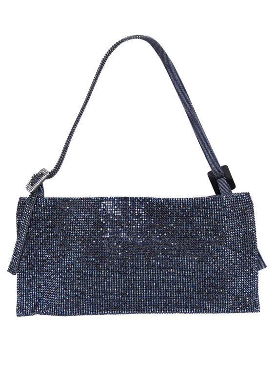 Benedetta Bruzziches Denim Crystal Embellishment Bag In Blue