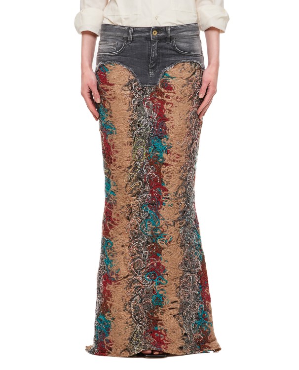 Vitelli "distressed Doomboh®" Mermaid Skirt In Multicolor