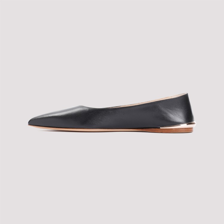 Gabriela Hearst Fleur Leather Ballet Flats In Grey