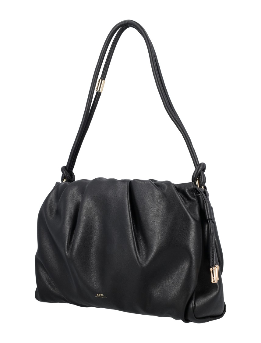 Apc A.p.c. Sac Ninon Mini Bags Recycled Material With Leather Effect In Black