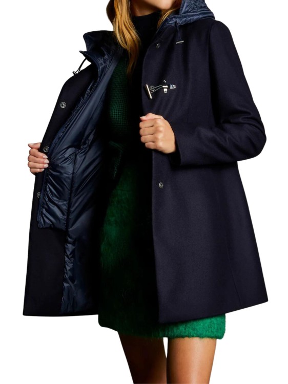 Shop Fay Wool Blend Coat In Black