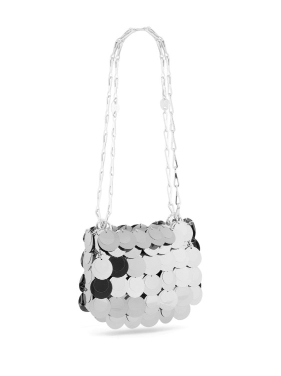 Shop Rabanne Mini Sparkle Layered Bag In White
