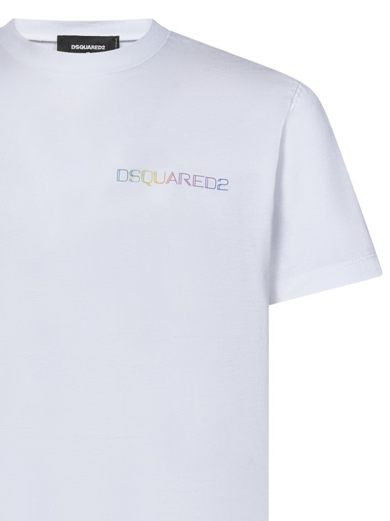 Shop Dsquared2 Optical White Cotton Jersey T-shirt