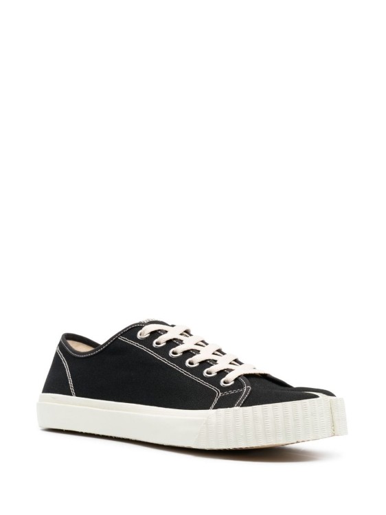 Maison Margiela Black Lace-up Sneakers In Neutrals