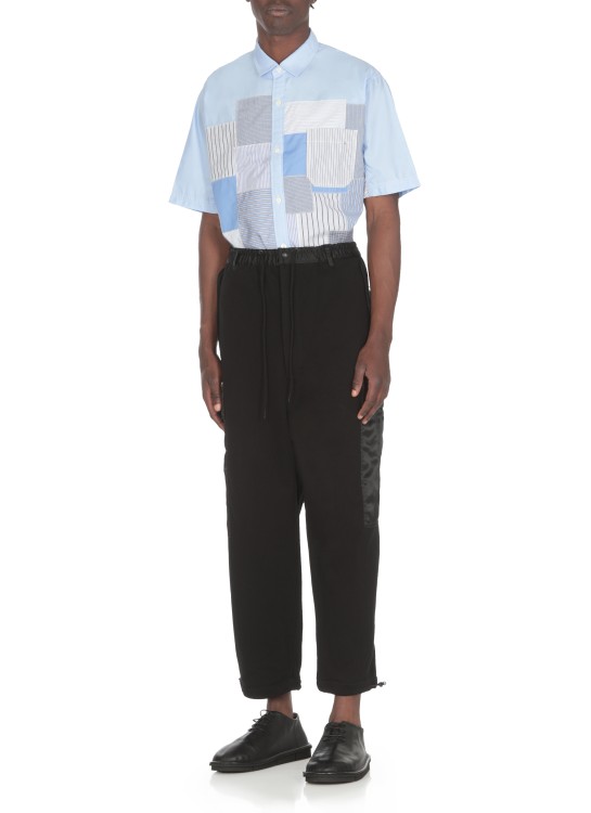 Shop Junya Watanabe Black Men Cotton Pants