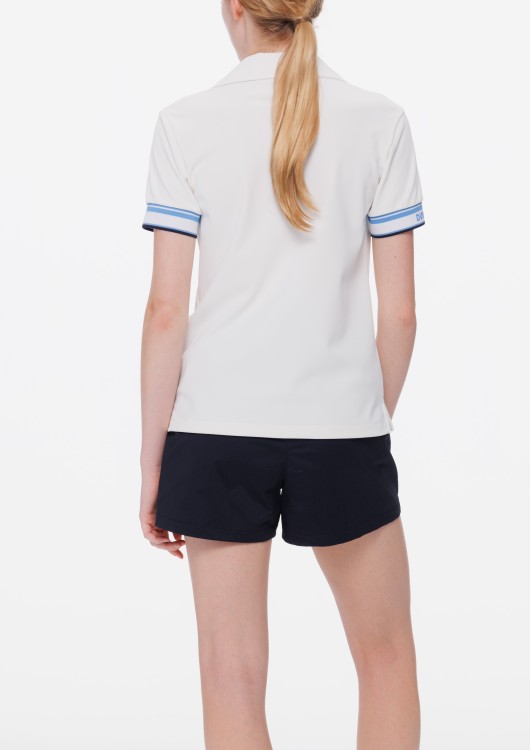 Shop Duvetica Miche Short Sleeve Polo Shirt In White