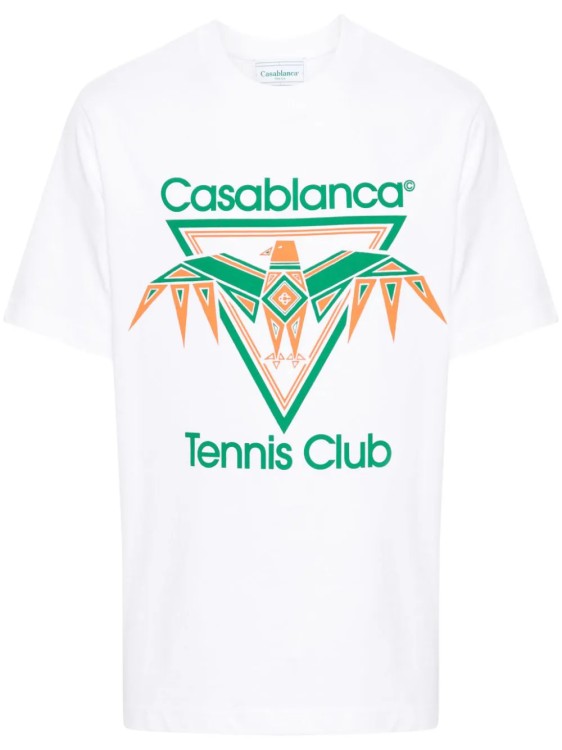 Shop Casablanca White Playful Eagle T-shirt