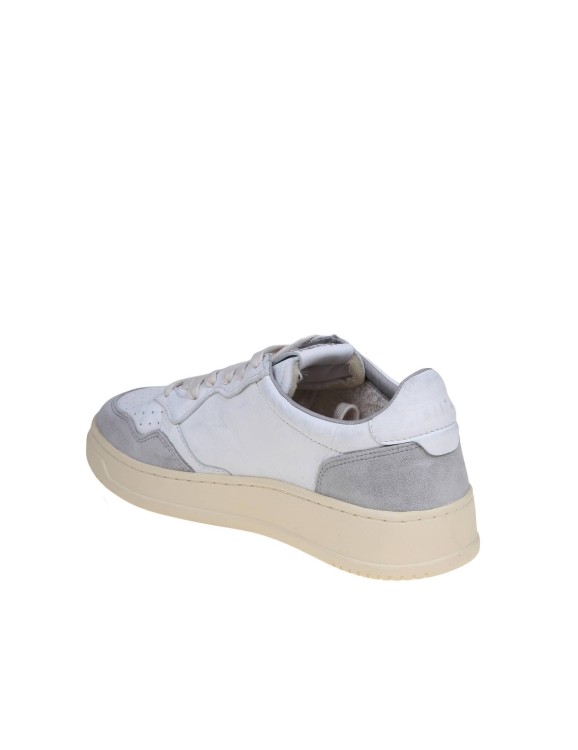 Shop Autry Sneakers In White And Gray Leather And Suede